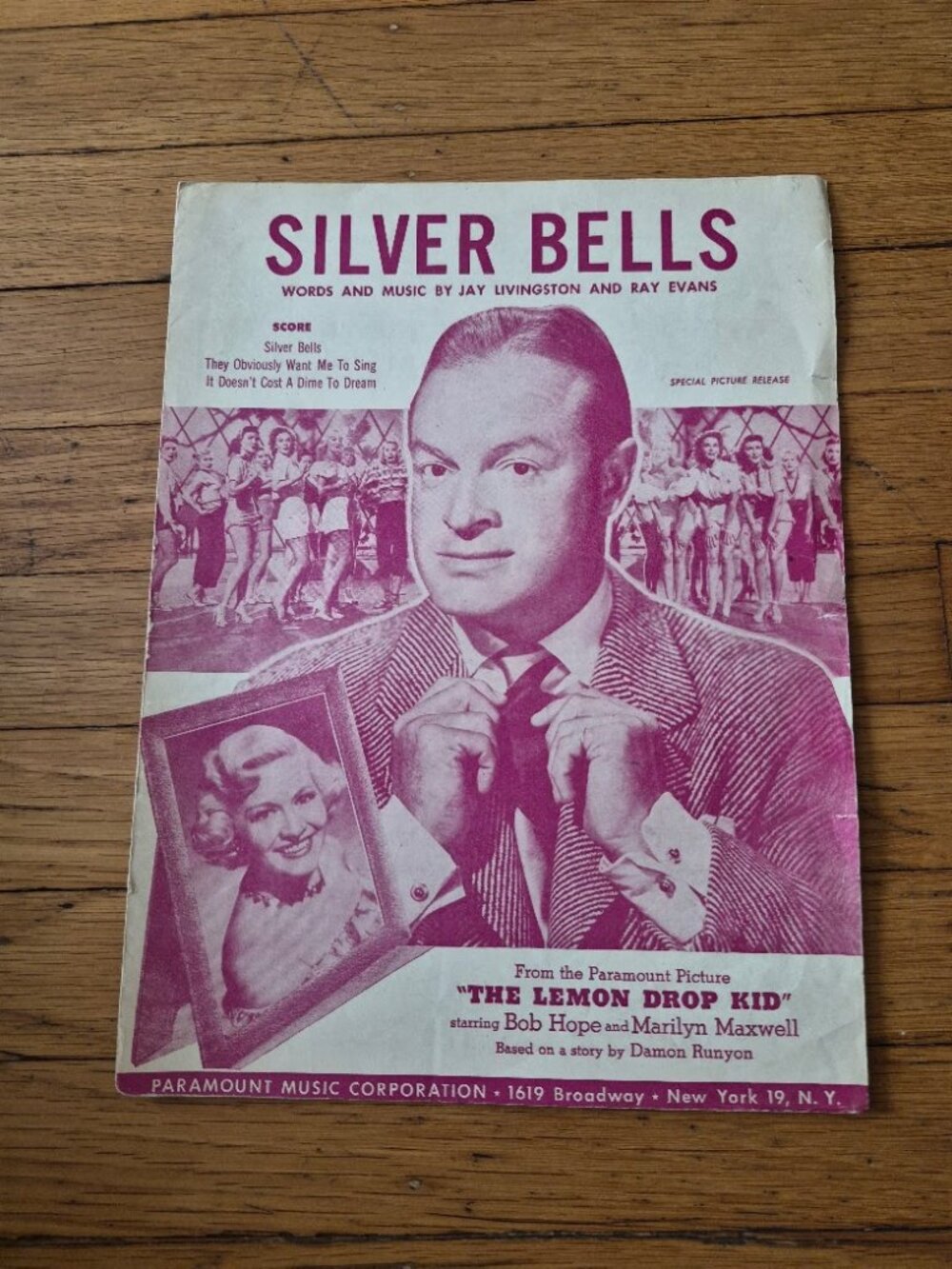 Sheet Music: Silver Bells from "The Lemon Drop Kid" 1950